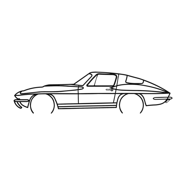 Car Guy Stingray Metal Wall Art , Cool Car Art, Unique Car Guy Decor, Gift For H - Image 2