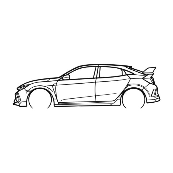 Type R Car Metal Wall Art , Cool Car Art, Unique Car Guy Decor, Gift For Him, Ca - Image 2