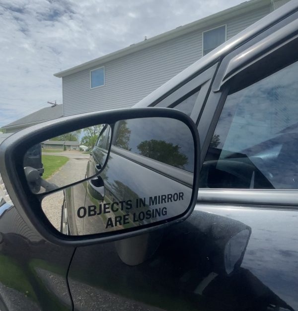 Objects in mirror are losing car decal, funny sticker - Image 2