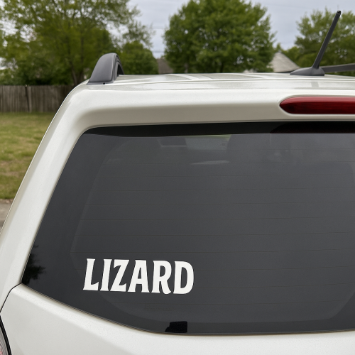 Quirky Lizard Meme Car Decal – Durable Vinyl Sticker for a Unique Vehicle Personality