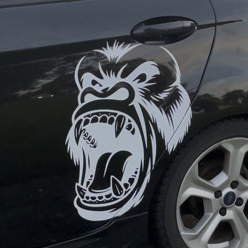 Angry Gorilla Kong Car Decal - Eye-Catching, Durable, Weather-Resistant Vehicle Sticker