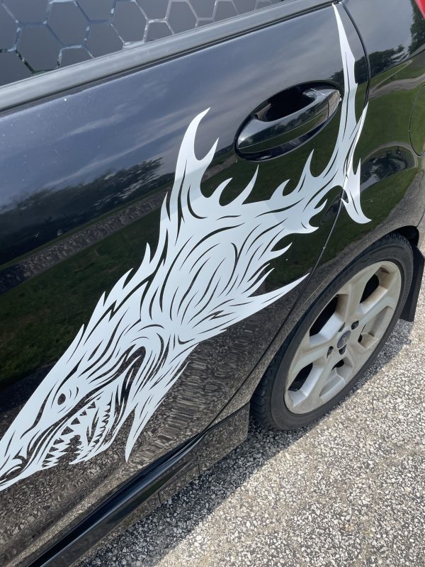 High-Quality Large Shark Car Decal, Vinyl Vehicle Sticker, Waterproof Car Décor Accessory