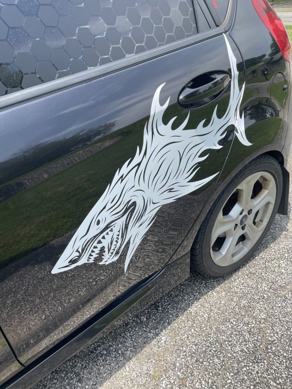 High-Quality Large Shark Car Decal, Vinyl Vehicle Sticker, Waterproof Car Décor Accessory - Image 2