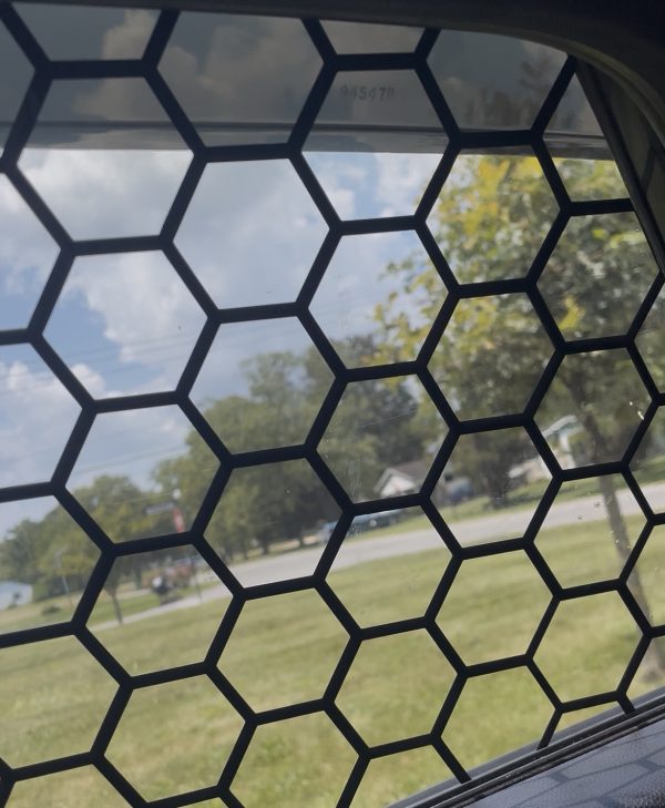 Hexagon Unfilled Window Car Decal | Durable Vinyl Sticker for Cars, Windows & Vehicles - Image 4