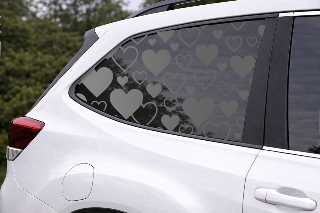 Hearts Full Window Decal - Vibrant Heart-Shaped Vinyl Sticker for Stunning Vehicle Décor - Image 6