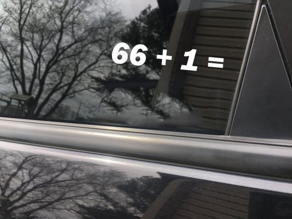 66 Plus 1 Car Decal - Inspirational Vinyl Sticker for Auto Enthusiasts