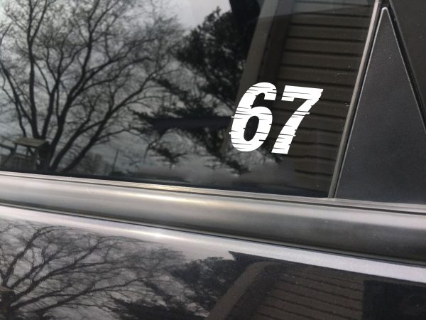 67 Glitch Car Decal – Motivational Vinyl Sticker for Automotive Enthusiasts - Image 7