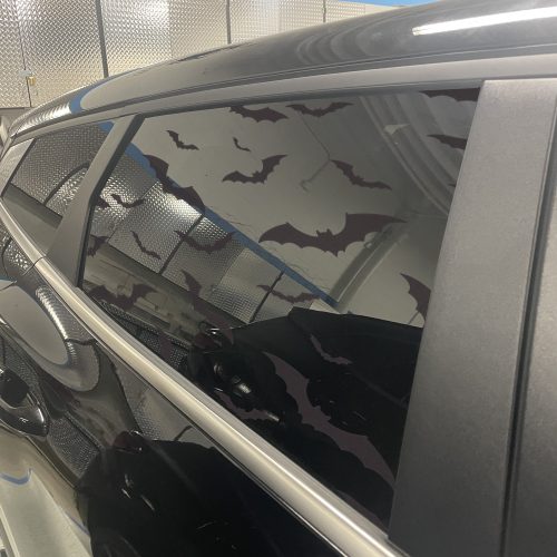 Bat Full Window Decal - Large Gothic Bat Skeleton Car Sticker for Unique Vehicle Decor
