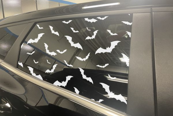 Bat Full Window Decal - Large Gothic Bat Skeleton Car Sticker for Unique Vehicle Decor - Image 3