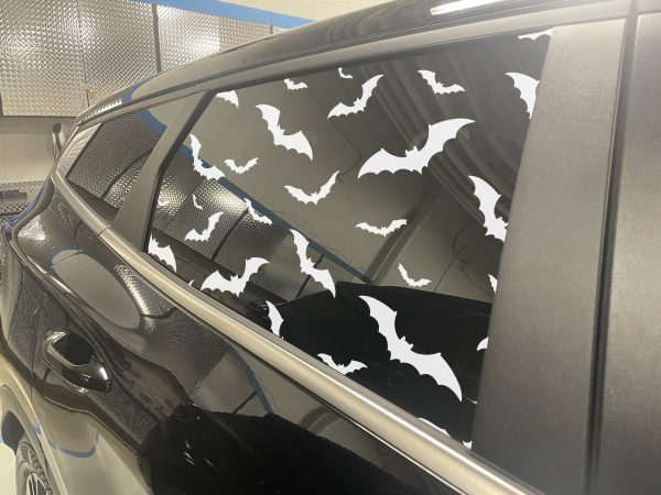 Bat Full Window Decal - Large Gothic Bat Skeleton Car Sticker for Unique Vehicle Decor - Image 5