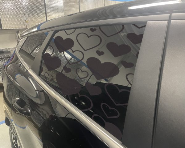 Hearts Full Window Decal - Vibrant Heart-Shaped Vinyl Sticker for Stunning Vehicle Décor - Image 6