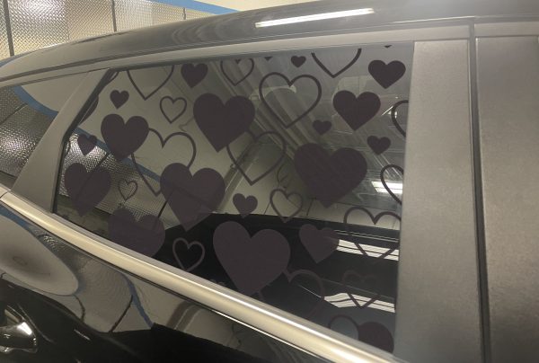 Hearts Full Window Decal - Vibrant Heart-Shaped Vinyl Sticker for Stunning Vehicle Décor - Image 4