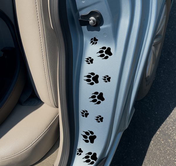 Tiger Paw Prints Door Panel Car Decal - Bold Animal Print Vinyl Sticker for Cars - Image 4