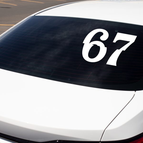 67 Car Decal | Vinyl Car Sticker | Unique Automotive Decor | Personalized Vehicle Graphics | Durable Weatherproof Design - Image 8