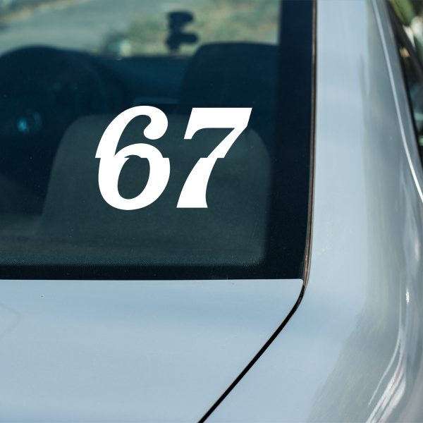 67 Car Decal | Vinyl Car Sticker | Unique Automotive Decor | Personalized Vehicle Graphics | Durable Weatherproof Design - Image 9