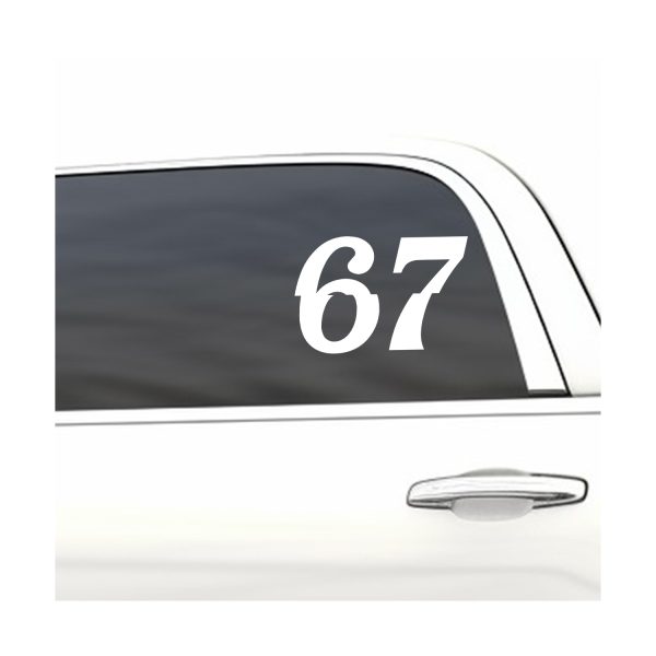 67 Car Decal | Vinyl Car Sticker | Unique Automotive Decor | Personalized Vehicle Graphics | Durable Weatherproof Design - Image 10
