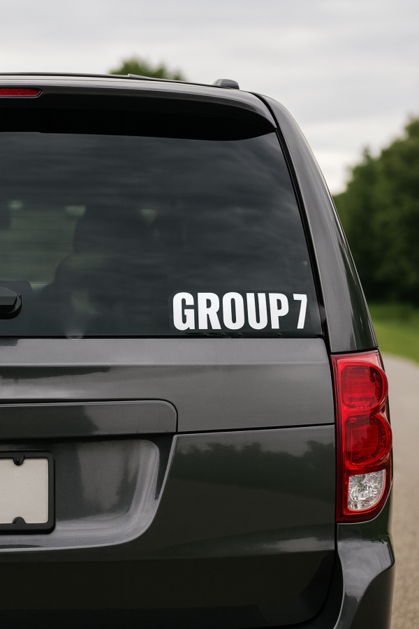 Group 7 Car Decal | Custom Vinyl Sticker for Automotive Enthusiasts | High-Quality Waterproof Decal