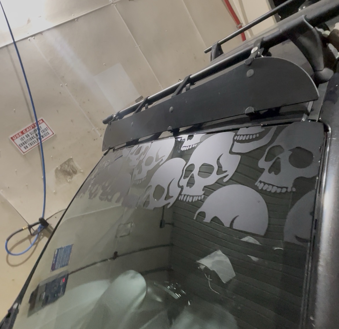 Skull Pattern Windshield Banner | Durable Car Decal | Cool Auto Accessories - Image 2