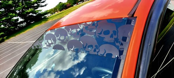 Skull Pattern Windshield Banner | Durable Car Decal | Cool Auto Accessories - Image 2