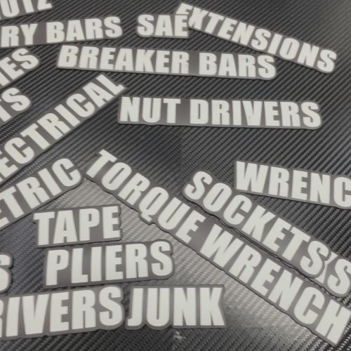 Mechanic Car Guy Glow In The Dark Toolbox Magnet Labels