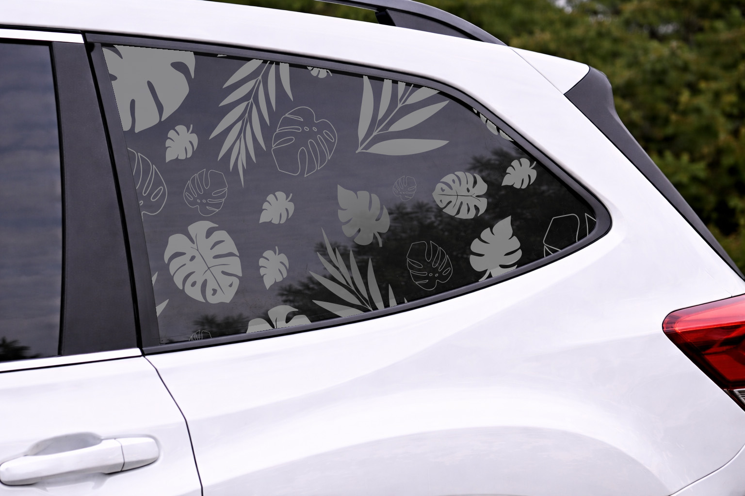 Monstera Tropical Window Decal — Full-Window Leaf Car Sticker | Oracal 651 - Image 3