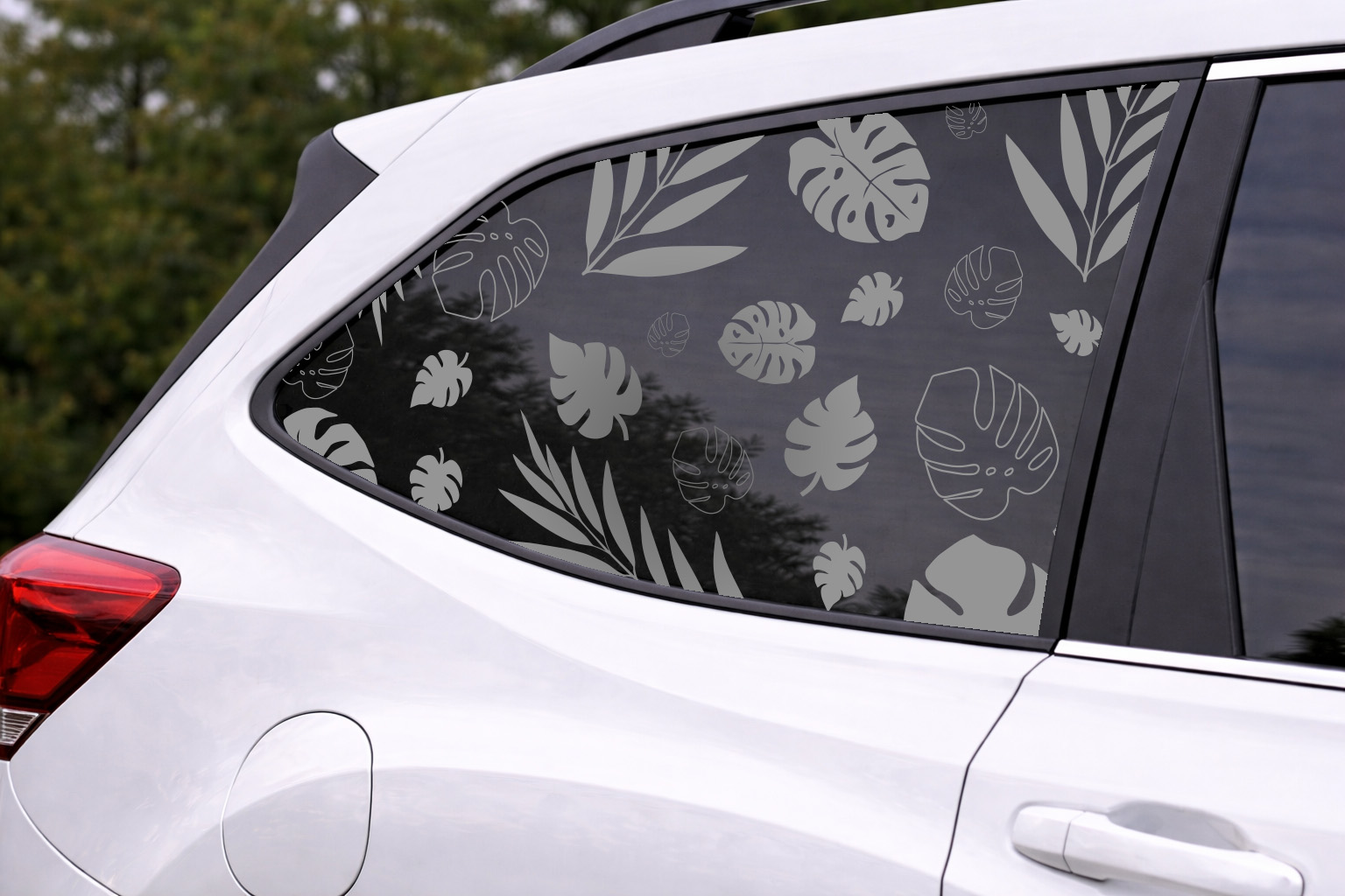 Monstera Tropical Window Decal — Full-Window Leaf Car Sticker | Oracal 651