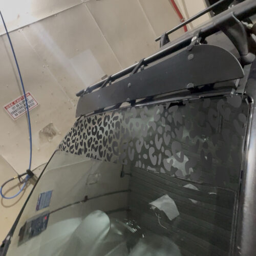Cheetah Print Window Sunstrip Banner — Die-Cut Oracal 651 Vinyl Car Decal