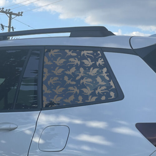 Dragon Full Car Window Decal — Die-Cut ORACAL 651 Vinyl, Weatherproof Auto Sticker