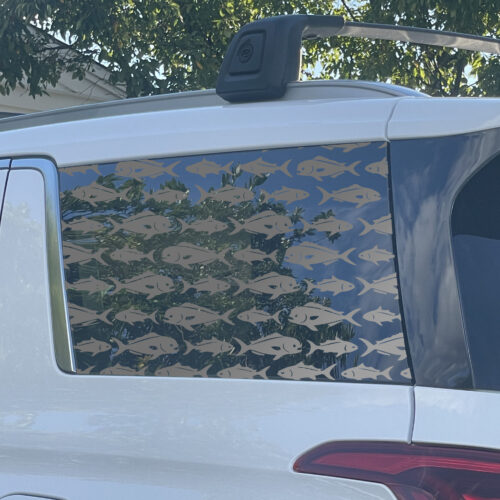 Mahi Mahi Full-Window Car Decal — Vibrant Marine Fish Vinyl Sticker for Rear/Side Windows