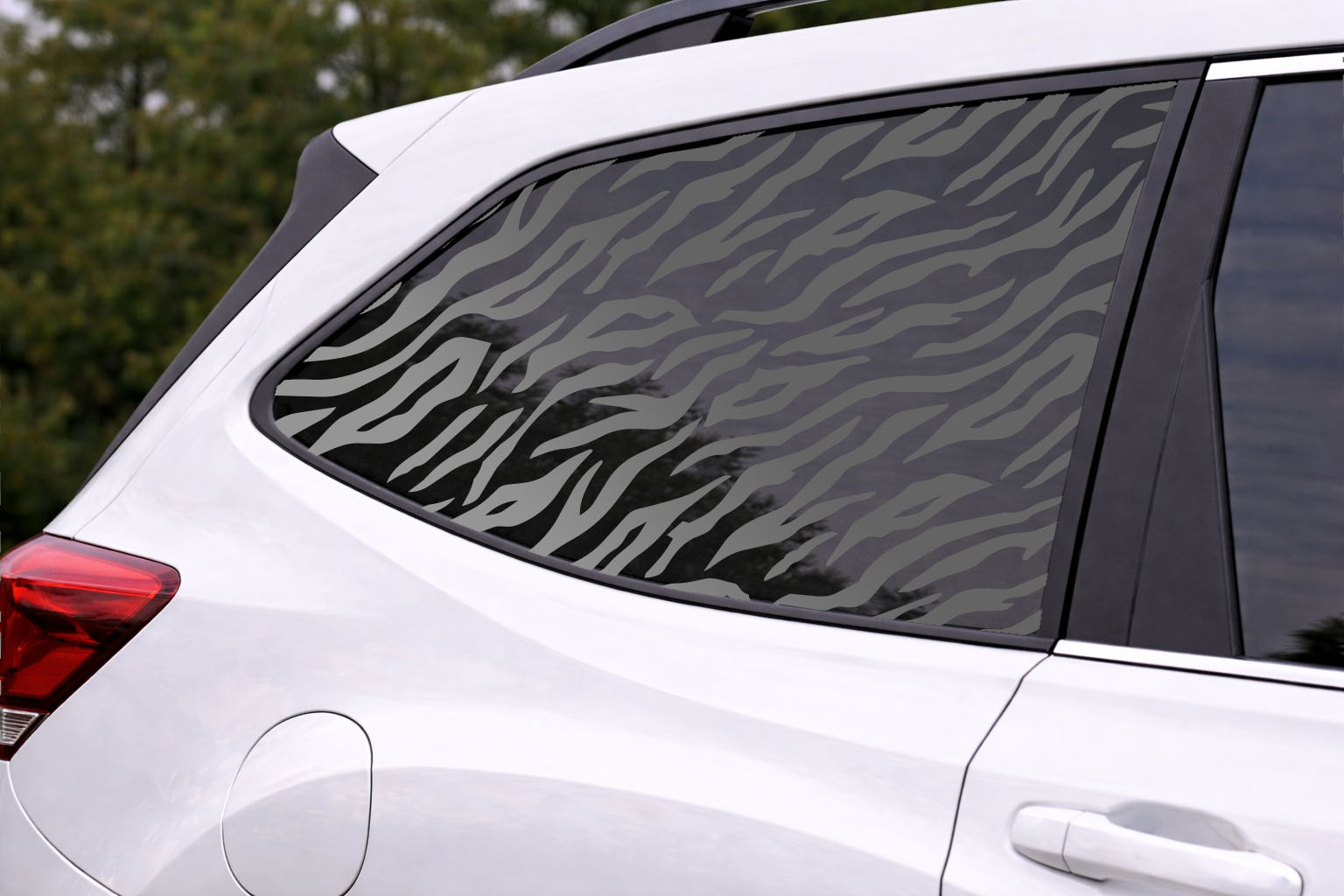Tiger Print Full Window Decal for Cars — Die-Cut Oracal 651 Tiger Stripe Rear Window Vinyl