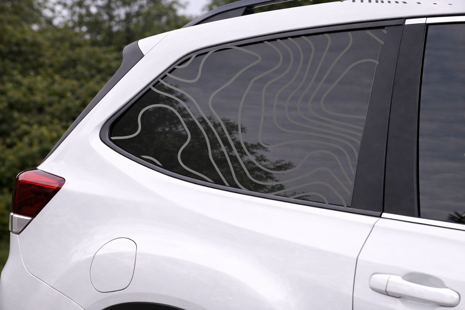 Topography Lines Full Window Decal — Die-Cut Oracal 651 Vinyl Car Sticker - Image 5