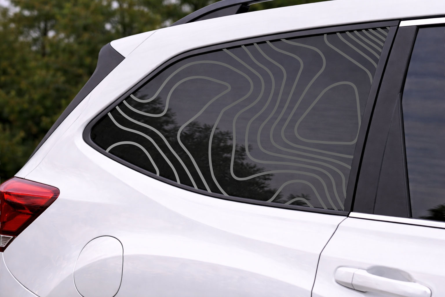 Topography Lines Full Window Decal — Die-Cut Oracal 651 Vinyl Car Sticker - Image 7
