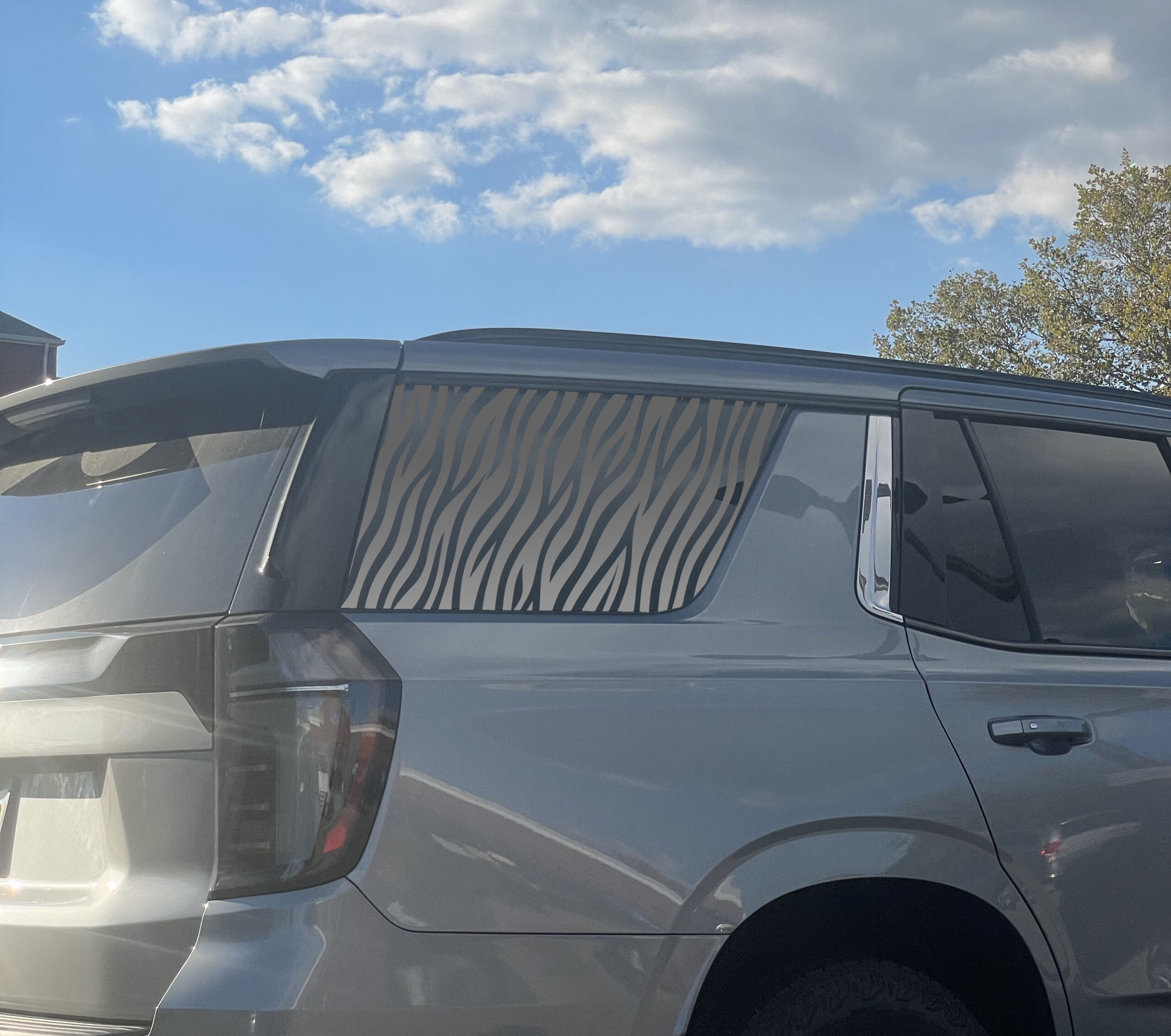 Zebra Skin Pattern Full Window Car Decal — Die-Cut ORACAL 651 Vinyl, Weather & UV Resistant - Image 6