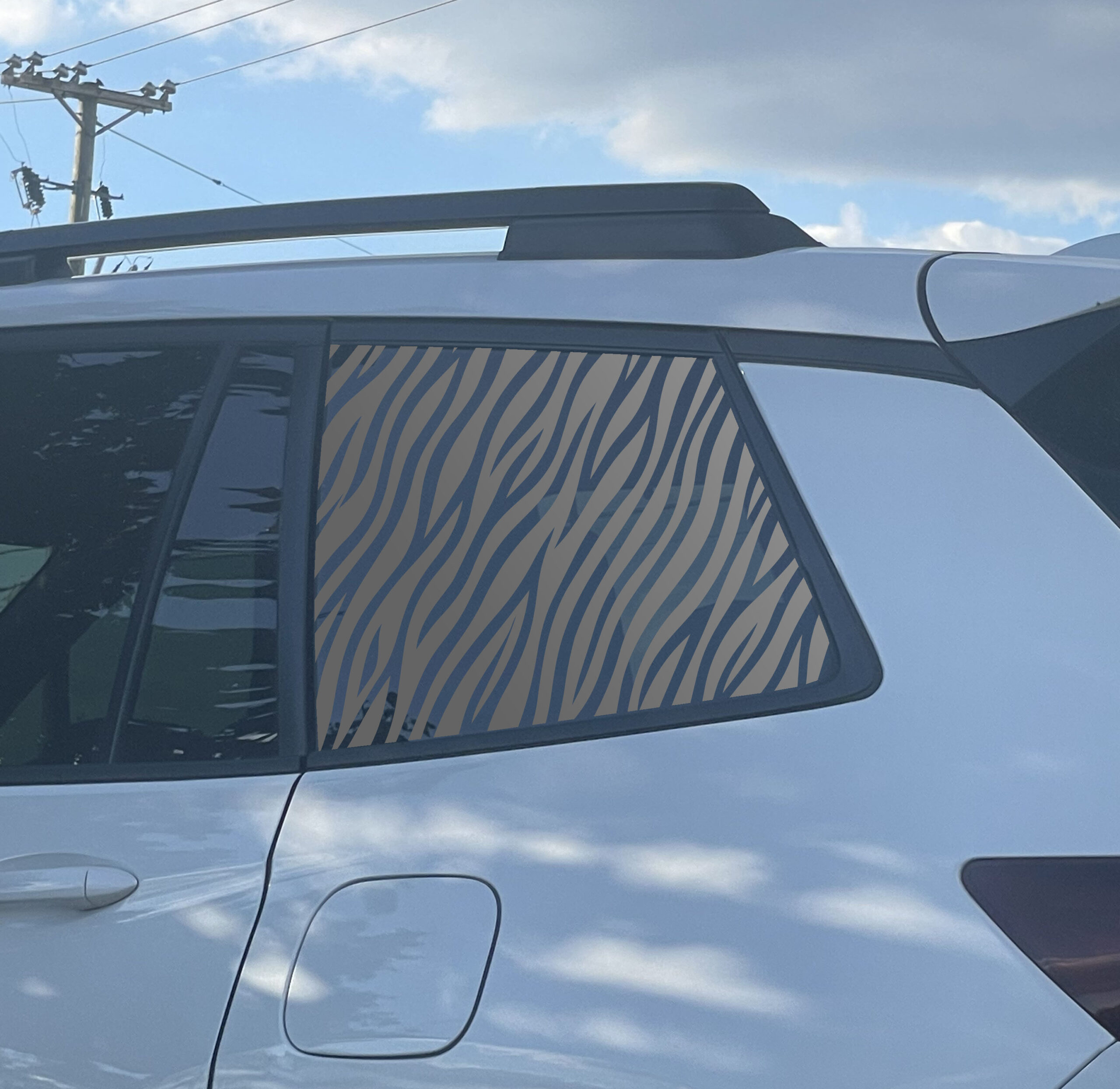 Zebra Skin Pattern Full Window Car Decal — Die-Cut ORACAL 651 Vinyl, Weather & UV Resistant - Image 5
