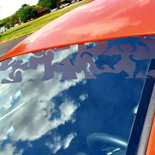 Cats Window Sunstrip — Cat Windshield Sun Strip Decal | Die Cut Oracal 651 Vinyl