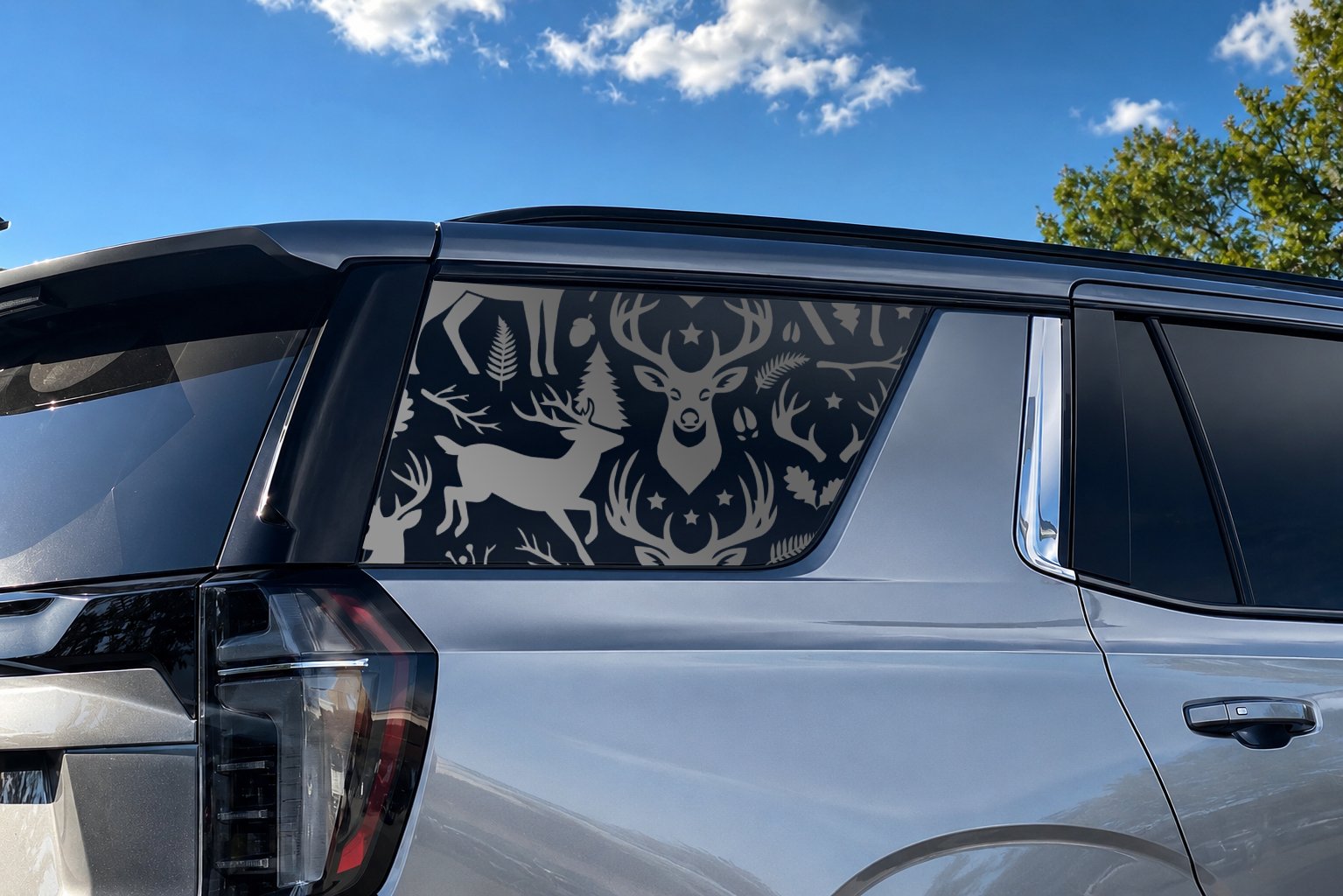 Deer Outdoors Full Window Decal — Die‑Cut Oracal 651 Vinyl Car Rear Window Sticker - Image 3