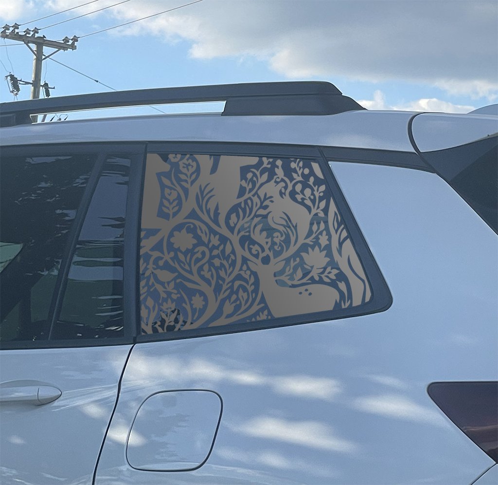Deer & Foliage Full Car Window Decal — Die-Cut Oracal 651 Vinyl - Image 3