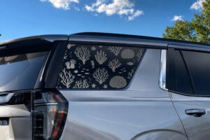 Coral Reef Full Window Decal — Coral Reef Car Window Sticker, Die-Cut Oracal 651 Vinyl, UV & Weather Resistant