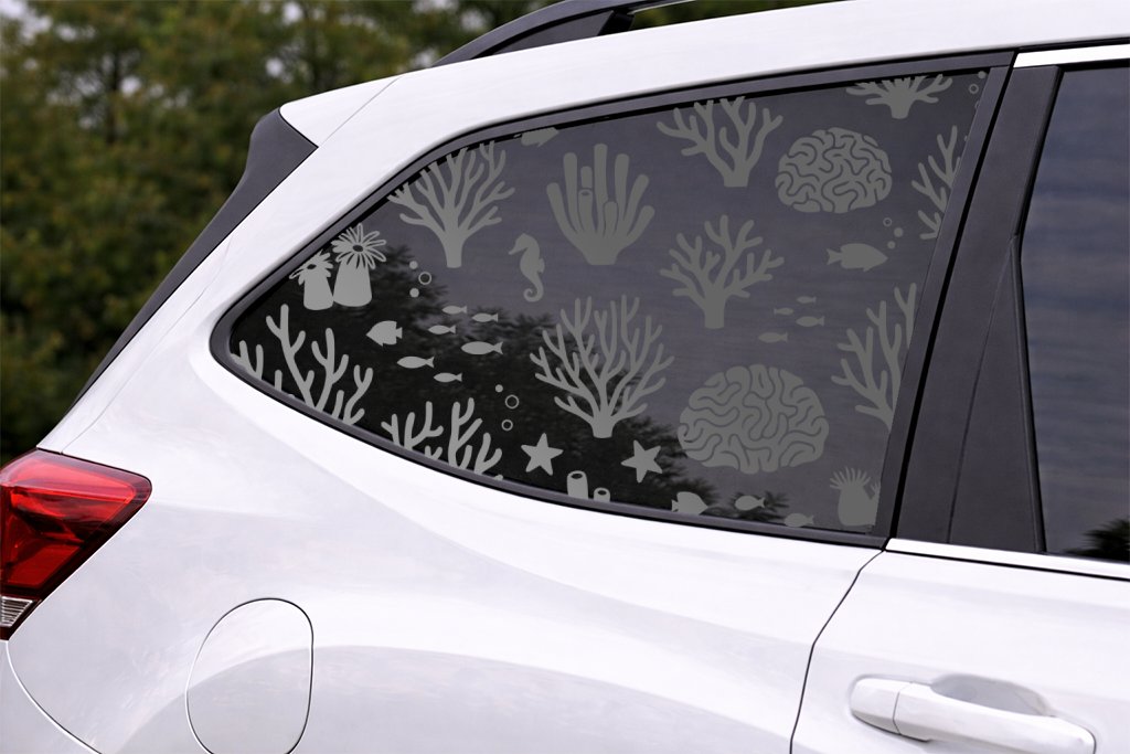 Coral Reef Full Window Decal — Coral Reef Car Window Sticker, Die-Cut Oracal 651 Vinyl, UV & Weather Resistant - Image 8