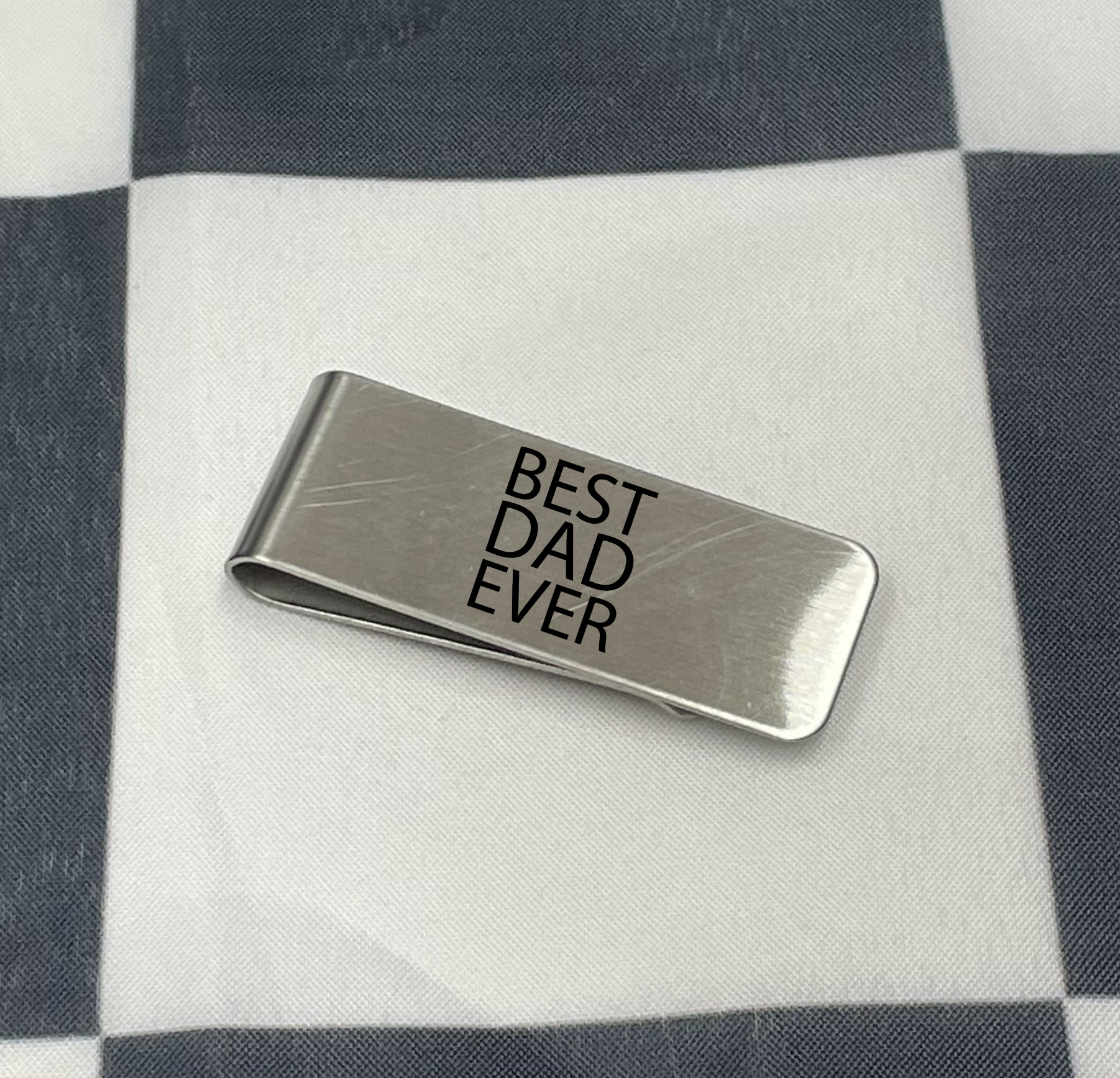 Engraved Stainless Steel Money Clip — Personalized Car Lover Gift - Image 2