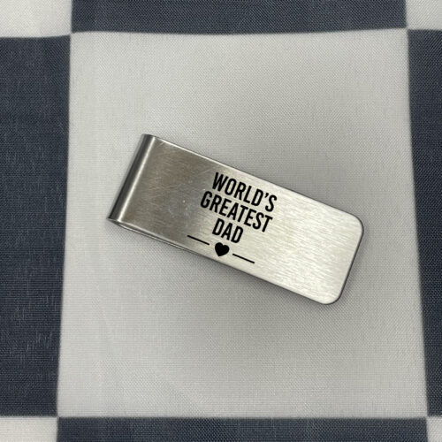 Engraved Stainless Steel Money Clip — Personalized Car Lover Gift