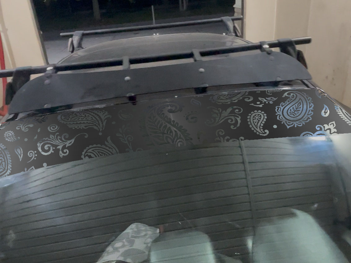 Paisley Window Banner Sunstrip — Die-Cut Oracal 651 Vinyl Car Windshield Decal - Image 5