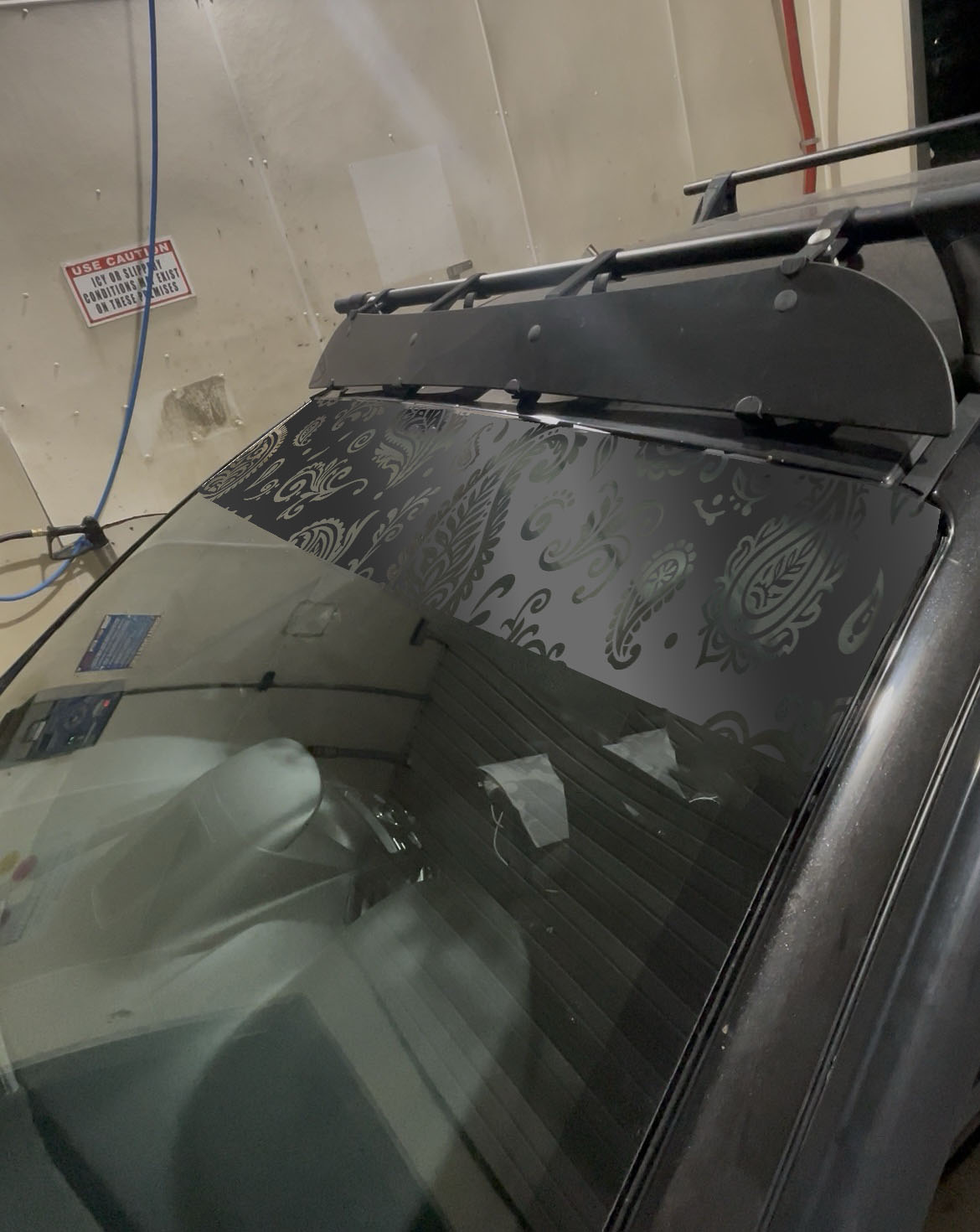 Paisley Window Banner Sunstrip — Die-Cut Oracal 651 Vinyl Car Windshield Decal - Image 3