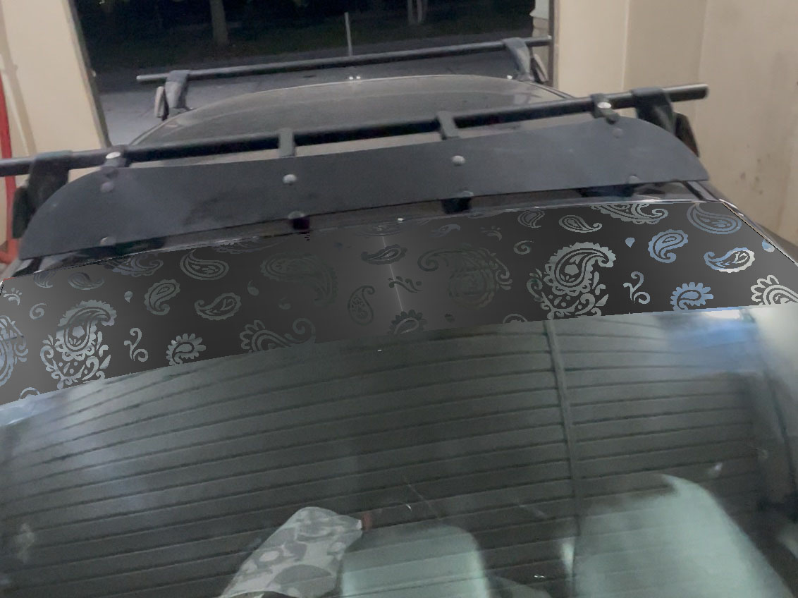 Paisley Window Banner Sunstrip — Die-Cut Oracal 651 Vinyl Car Windshield Decal - Image 5