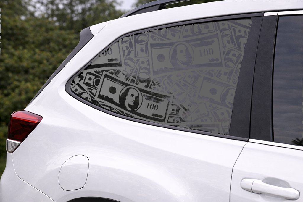 Hundred Dollar Full Window Decal — Full Car Window Money Graphic, Die-Cut Oracal 651 Vinyl, Weatherproof Rear Window Sticker - Image 6