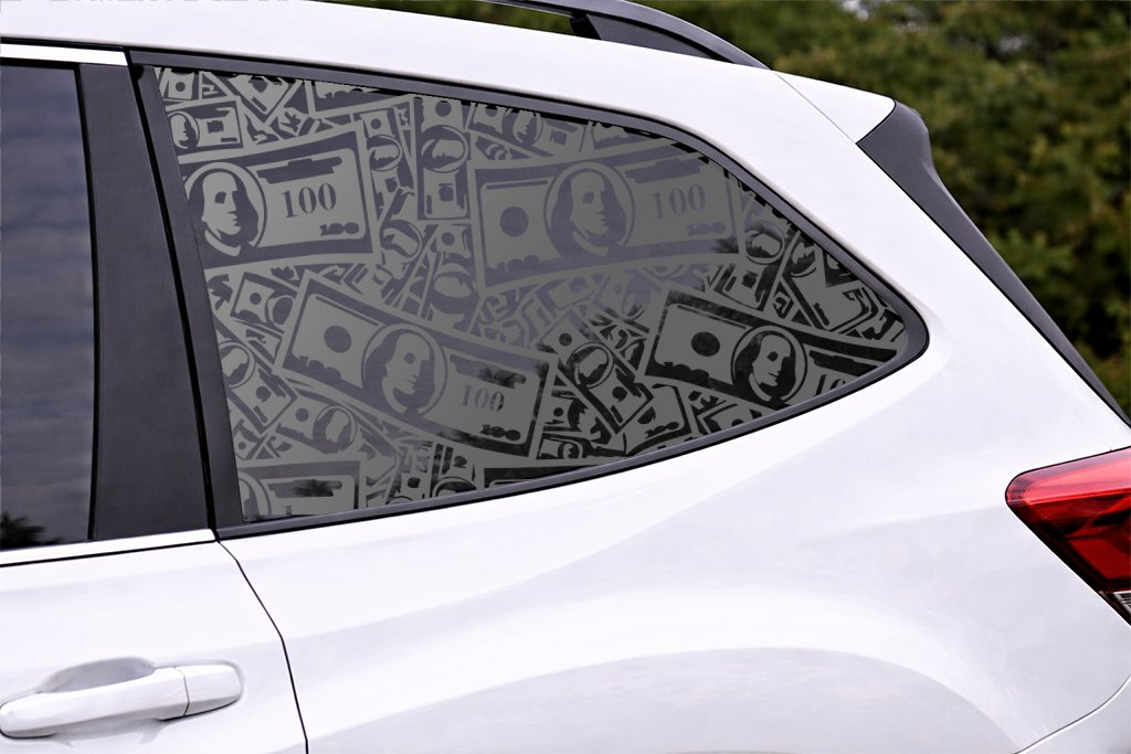 Hundred Dollar Full Window Decal — Full Car Window Money Graphic, Die-Cut Oracal 651 Vinyl, Weatherproof Rear Window Sticker - Image 7