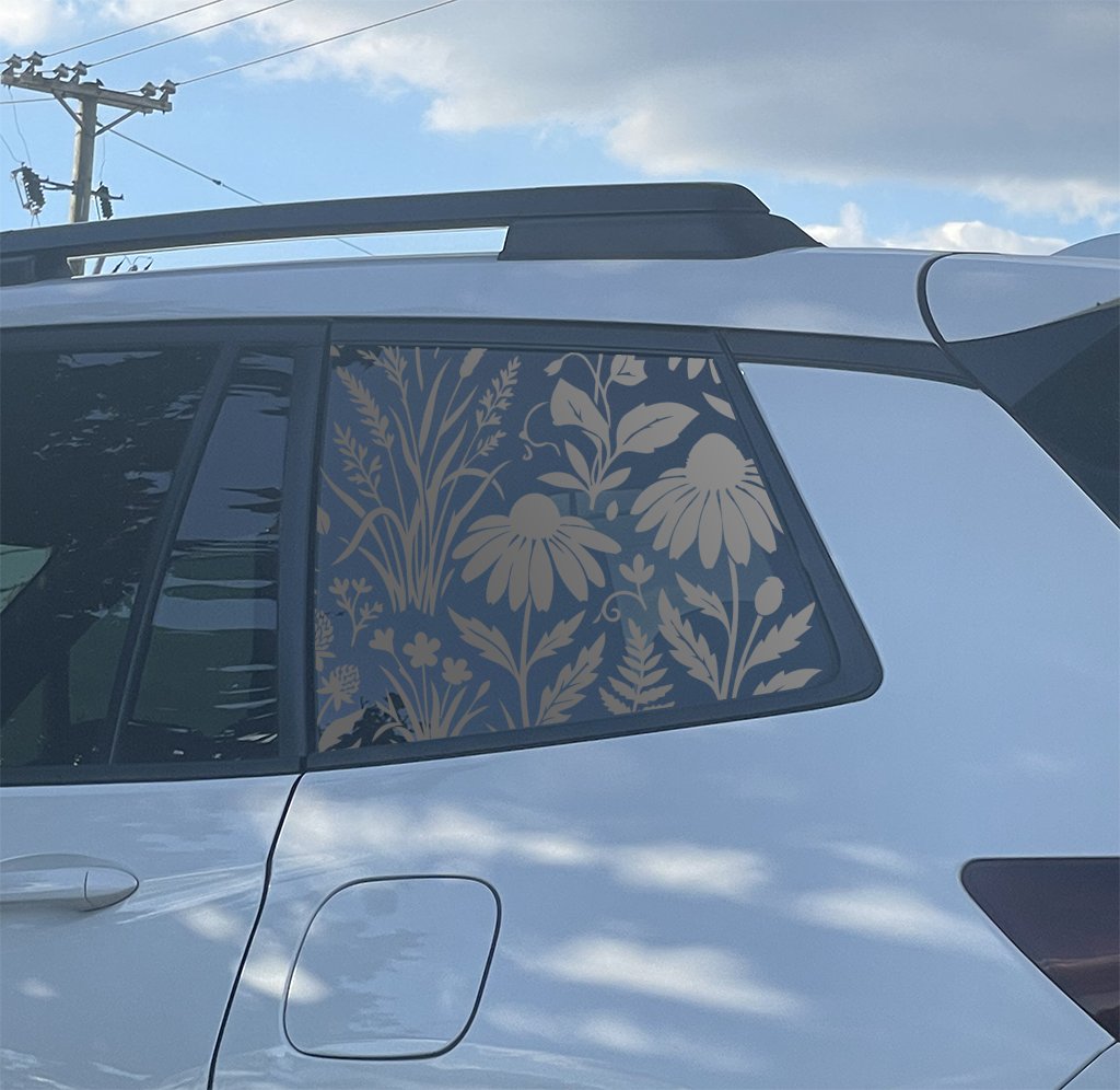 Wildflower Full Window Decal — Die cut oracal 651 vinyl | Car Window Sticker - Image 5