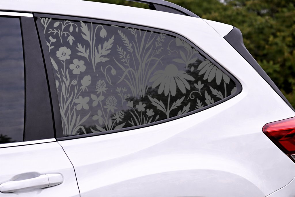Wildflower Full Window Decal — Die cut oracal 651 vinyl | Car Window Sticker - Image 7