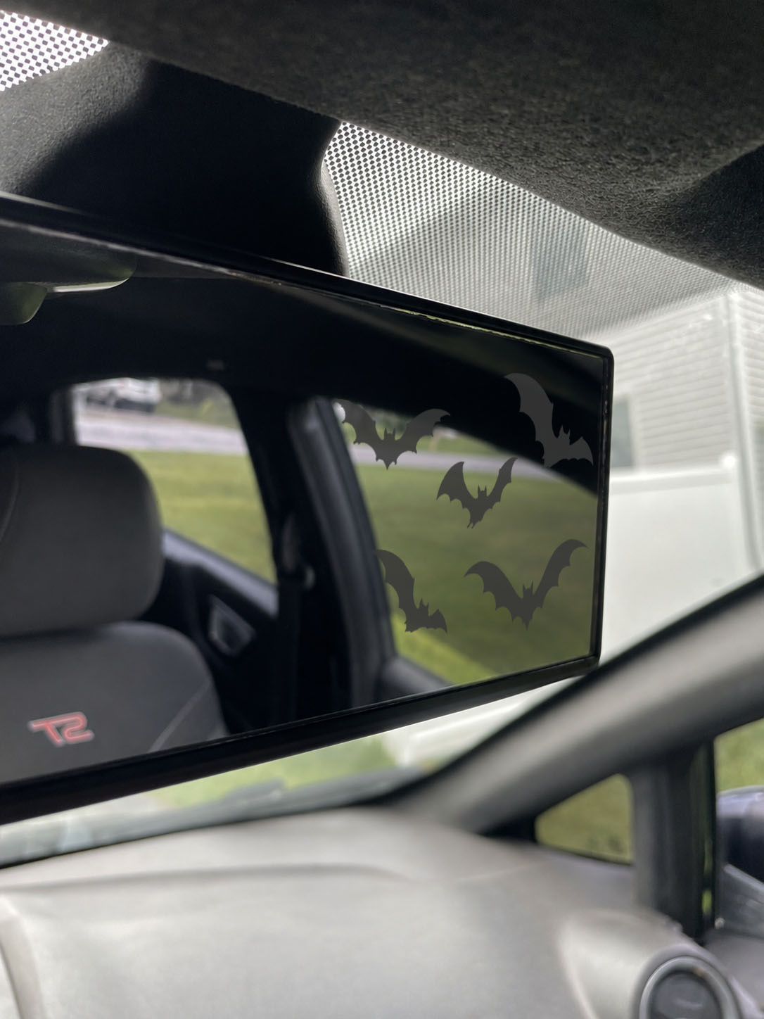 Engraved Rearview Mirror Bat Design — Custom Extended Mirror - Image 6