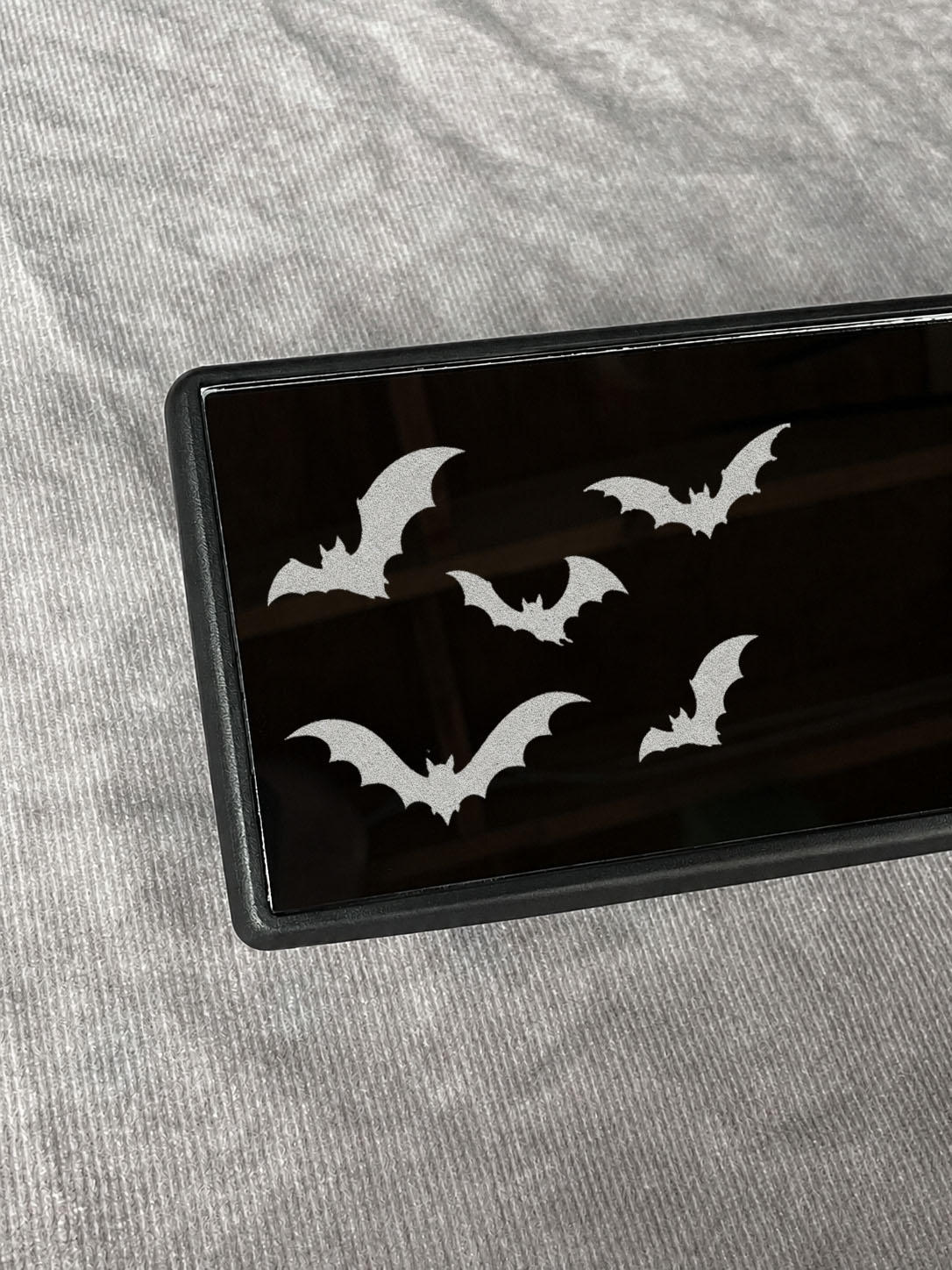 Engraved Rearview Mirror Bat Design — Custom Extended Mirror - Image 5